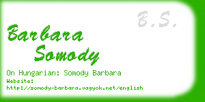 barbara somody business card